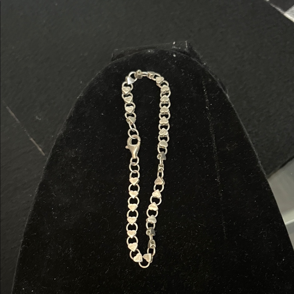 925 Elegant Silver Heart Bracelet
